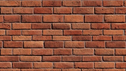 Fototapeta premium Red brick wall texture in sunlit environment. Artificial intelligence image
