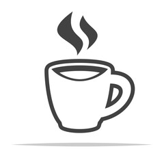 A cup of warm milk outline icon transparent vector isolated