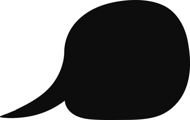 Black speech bubble outline illustrating communication and dialog