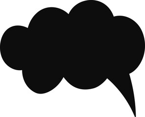Black speech bubble cloud for talking communication