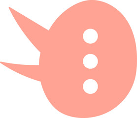 Pink speech bubble messaging icon showing chat activity