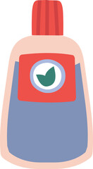 Herbal oral hygiene liquid bottle flat design vector