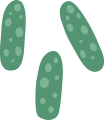 Green pickles cartoon design pattern on white