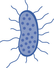 Blue bacterium micro organism biology illustration
