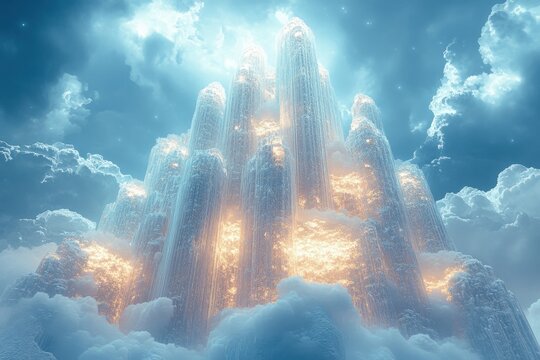 Lord's tower floating in the sky.