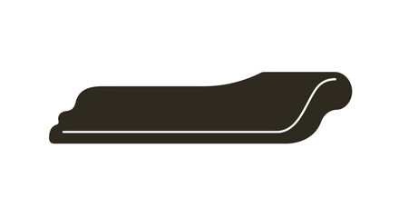 Simple black silhouette of a chaise lounge or reclining chair design