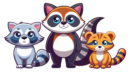 animal, fox, cartoon, skunk, vector, dog, illustration, cat, love, set, baby, teddy bear, toy, fun, art, cute, pet, brown, pink, orange, blue, heart, funny, character, adorable, kid, valentine, animal