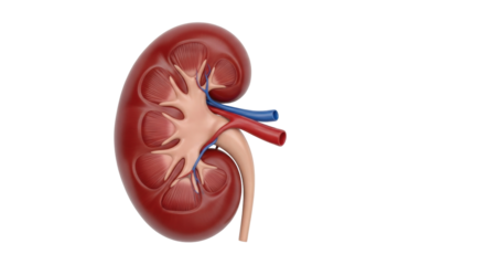 Isolated Organ Renal Anatomy Model Human Structure Part of Body Medical Science System