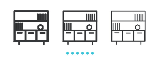 Furniture home decor Icon. Thin line icon vector