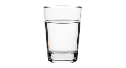 Isolated glass tumbler filled with water refreshing beverage, drink glass, fresh water