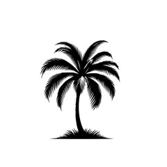Tropical Island Palm Tree Vector Design