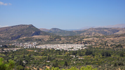View of the traditional village of Malonas, on the east coast of the island of Rhodes - Greece