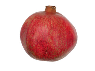 Fresh red pomegranate placed on a clean background showcasing its vibrant color and round shape