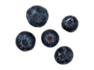 Fresh blueberries arranged stylishly on a plain background for a healthy snack or dessert option