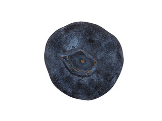 Fresh blueberries on a white background showcasing their deep blue color and unique textures in close-up detail