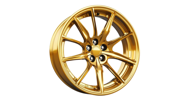 Beautiful alloy wheel pattern with transparent background