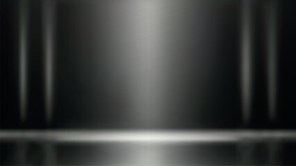 Rich gunmetal metallic background with floor reflection shine