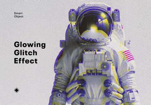 Glowing Glitch Photo Effect