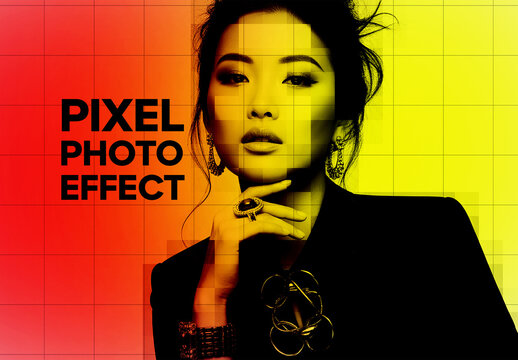 Pixel Photo Effect Template