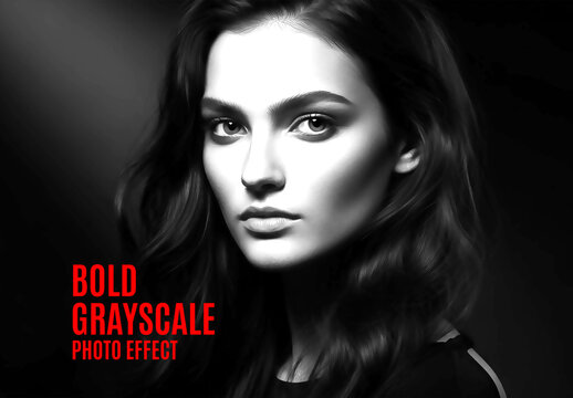Bold Grayscale Photo Effect