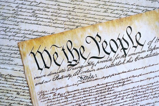 A parchment of the first Constitution of the United States - Powered by Adobe