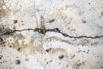 Cracked earth texture on roof surface, rustic natural pattern, close-up detail