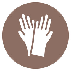 Rubber Gloves icon vector image. Can be used for House Cleaning.
