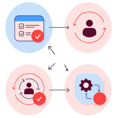 Onboarding Process Infographic - 4 Steps Flat Vector