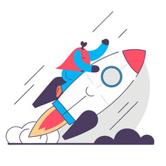 Speed, Efficiency, and Time Optimization &ndash; Flat Vector Concept