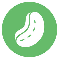 Bean icon vector image. Can be used for Fruits and Vegetables.