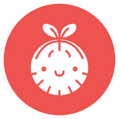 Mandarin icon vector image. Can be used for Fruits and Vegetables.