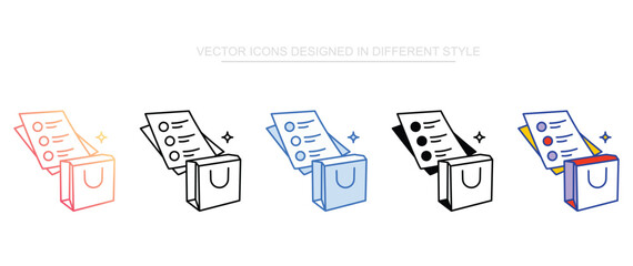 Shopping List icon design with white background stock illustration