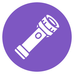 Flashlight icon vector image. Can be used for Electrician Tools.