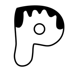 letters with snowflake outline