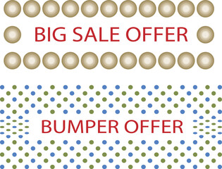 Big Sale Offer and Bumper Offer Text with Decorative Elements | Marketing Banner for Retail Promotions and Special Deals