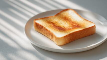 朝の朝食の食パンの写真