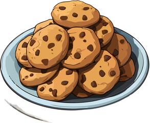 Chocolate Chip Cookiee  Vecto...