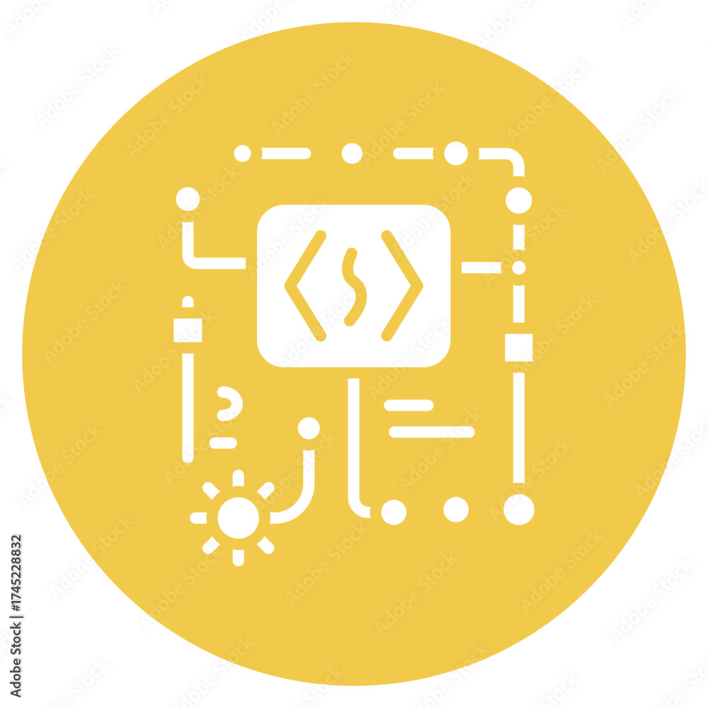 Wall mural code setting icon vector image. can be used for computer programming.
