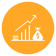 Business Profit icon vector image. Can be used for Online Marketing.