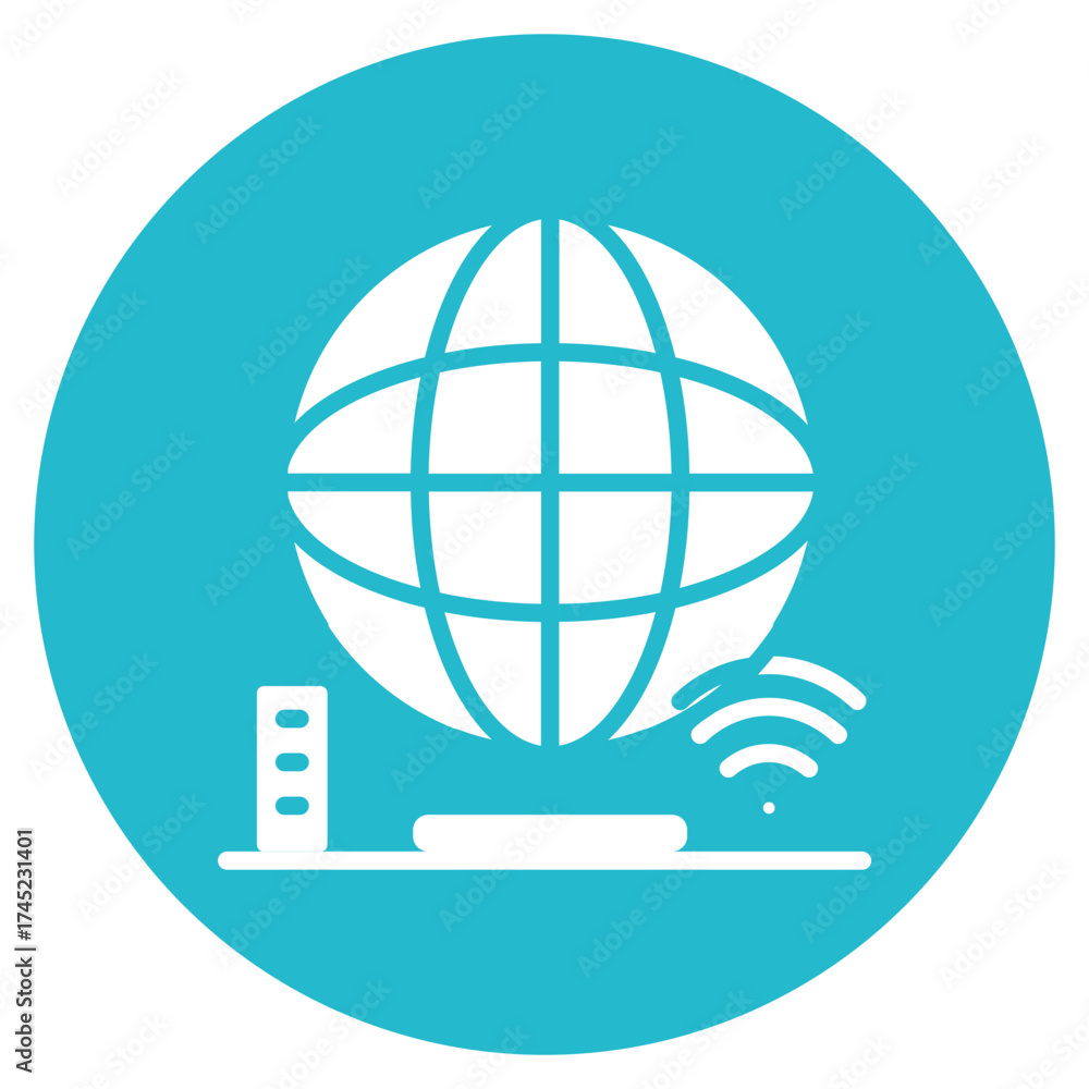 Wall mural internet icon vector image. can be used for seo and web.