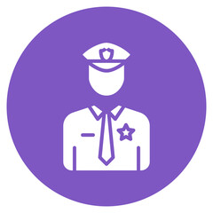 Police Officer icon vector image. Can be used for Prison.