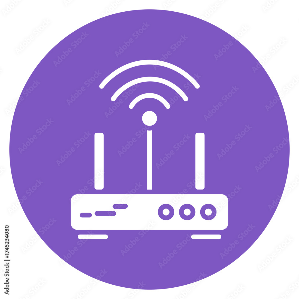 Wall mural wifi router icon vector image. can be used for electric circuits.