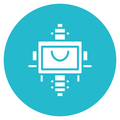 Solenoid icon vector image. Can be used for Electric Circuits.