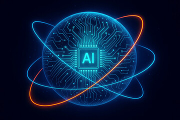 Spherical AI Processor with Orbiting Rings and Digital Circuitry artificial intelligence chip