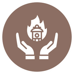 Fire Safety icon vector image. Can be used for Risk Management.