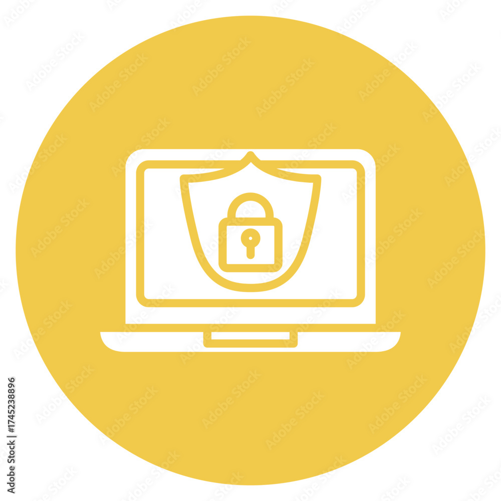 Wall mural site security icon vector image. can be used for risk management.