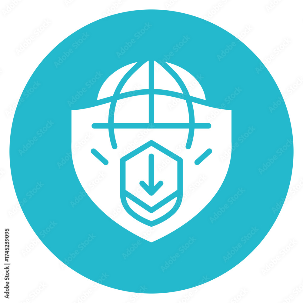 Wall mural risk response icon vector image. can be used for risk management.