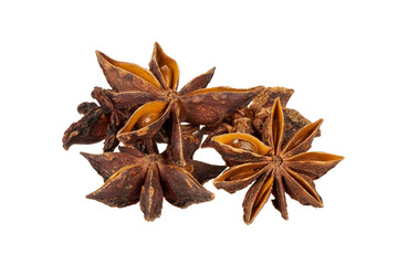 anise stars isolated on white or transparent png