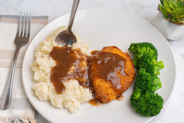 chicken breast  with mash potatoes