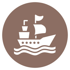 Ship icon vector image. Can be used for Ocean.